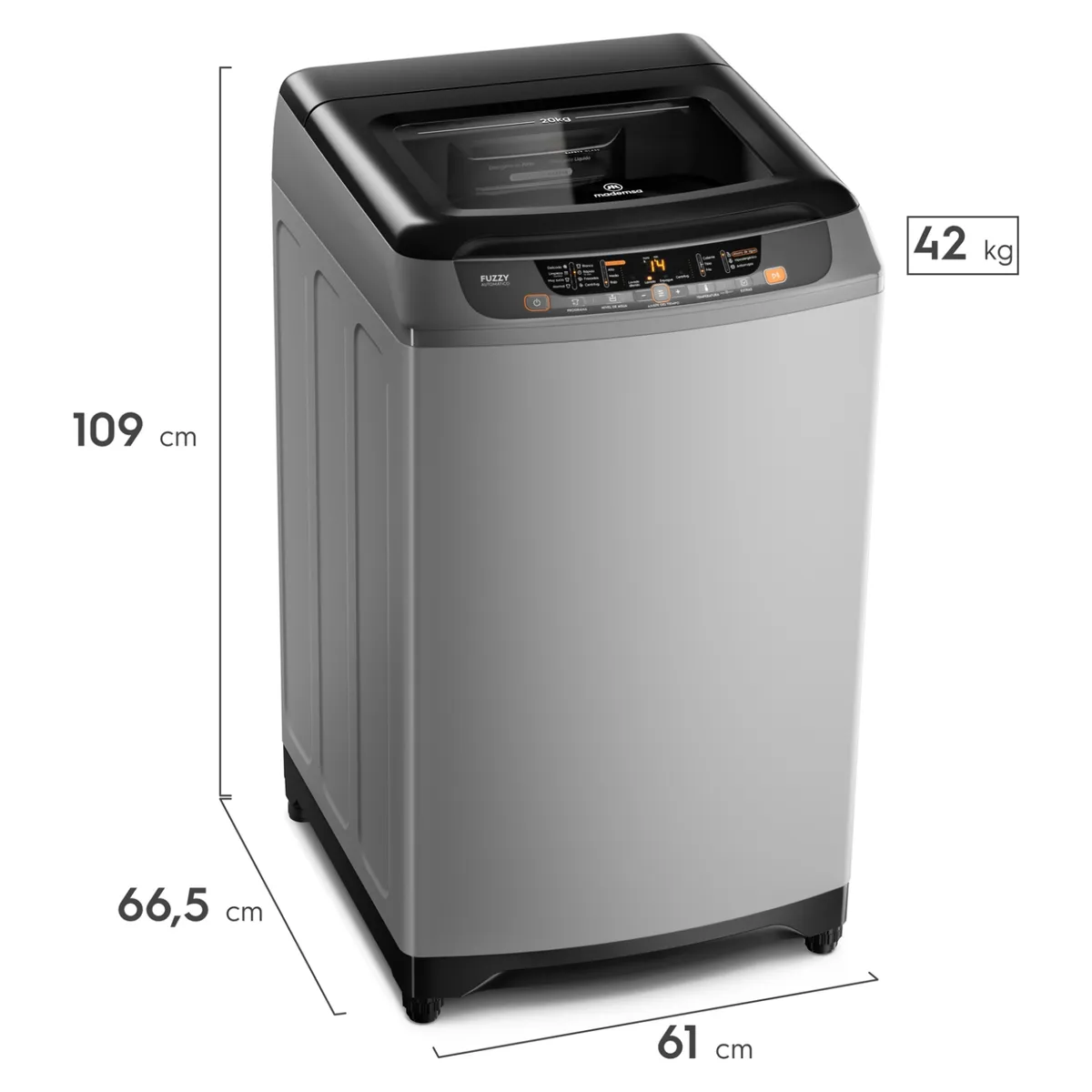 MADEMSA - Lavadora Automática Superior 20 Kg Mademsa