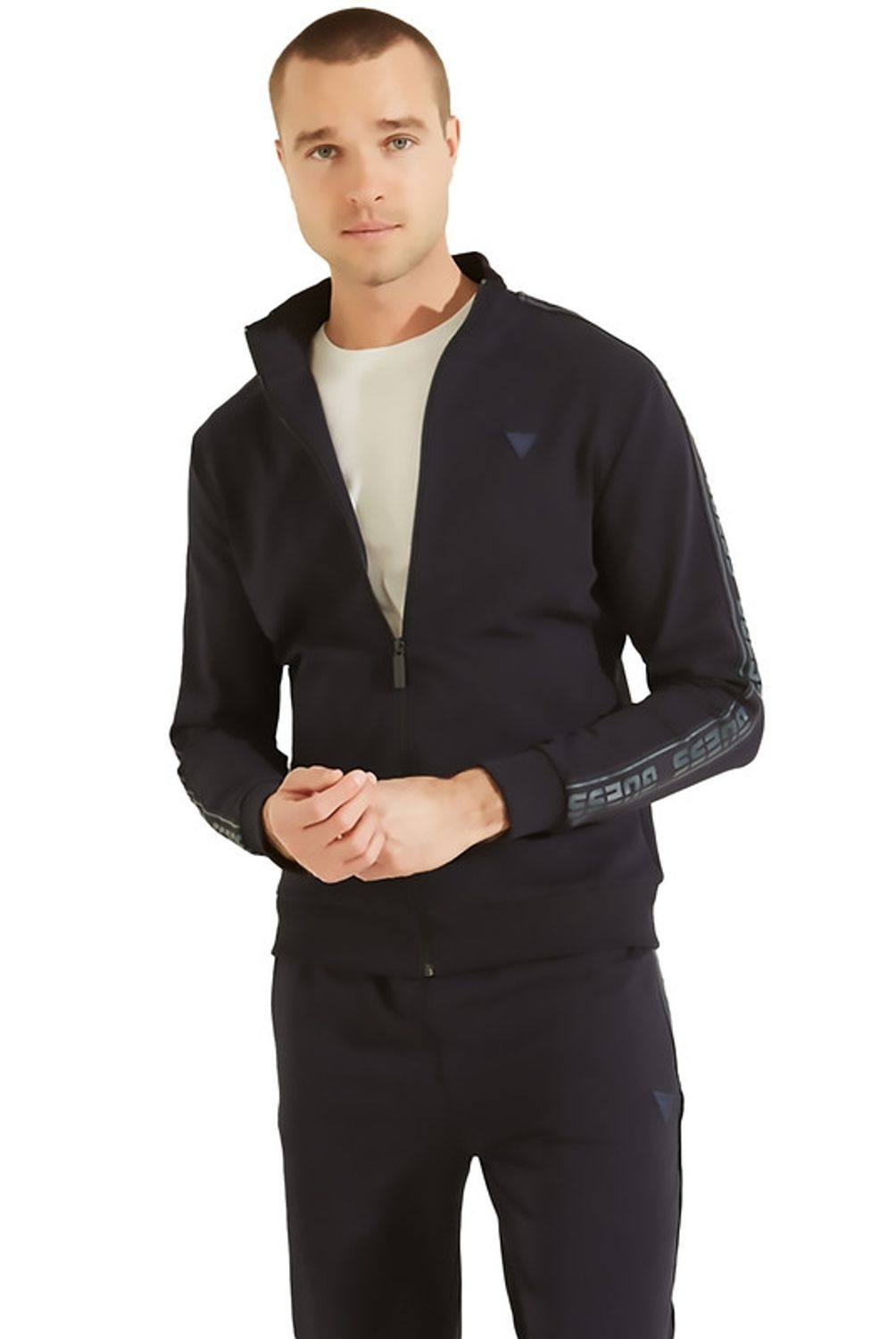 GUESS - Poleron Full Zip Arlo Sweatshirt G7V2 Azul Guess