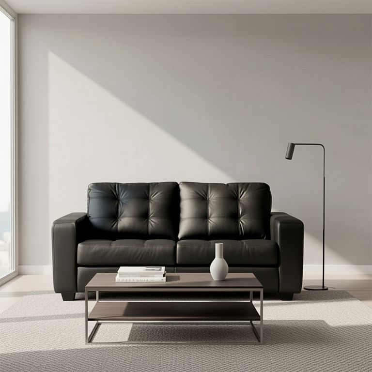ROSEN Sofa 2 Cuerpos Manet Cuero Pigmentado