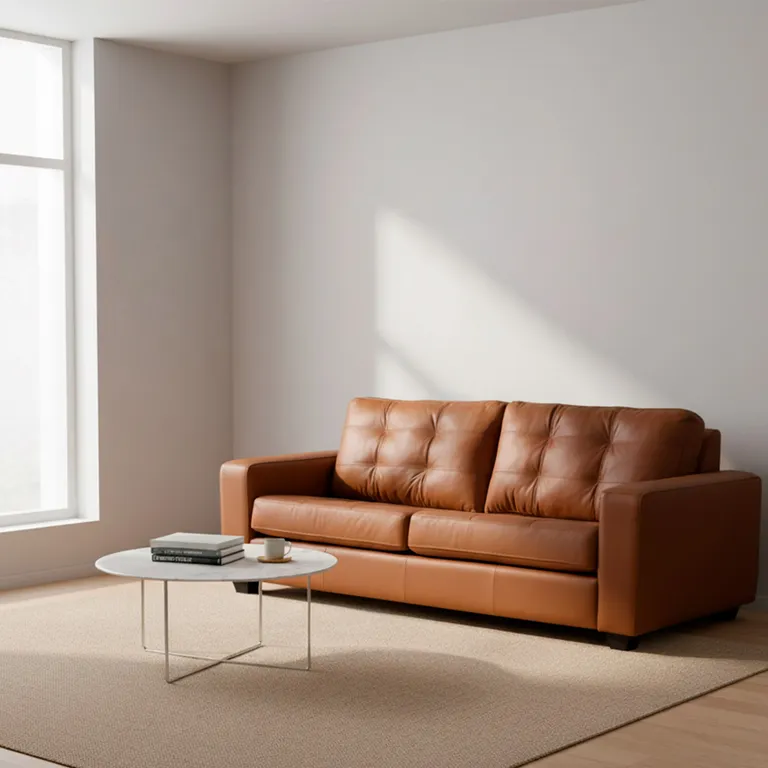 ROSEN Sofa 3 Cuerpos Manet Cuero Pigmentado