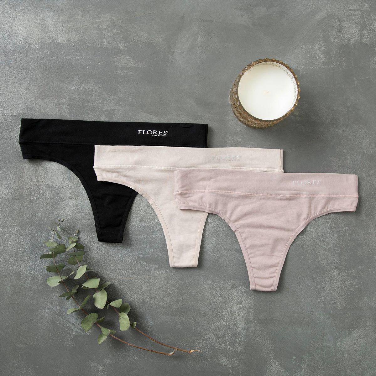 FLORES - Pack 3 Calzones Colaless Mujer Flores