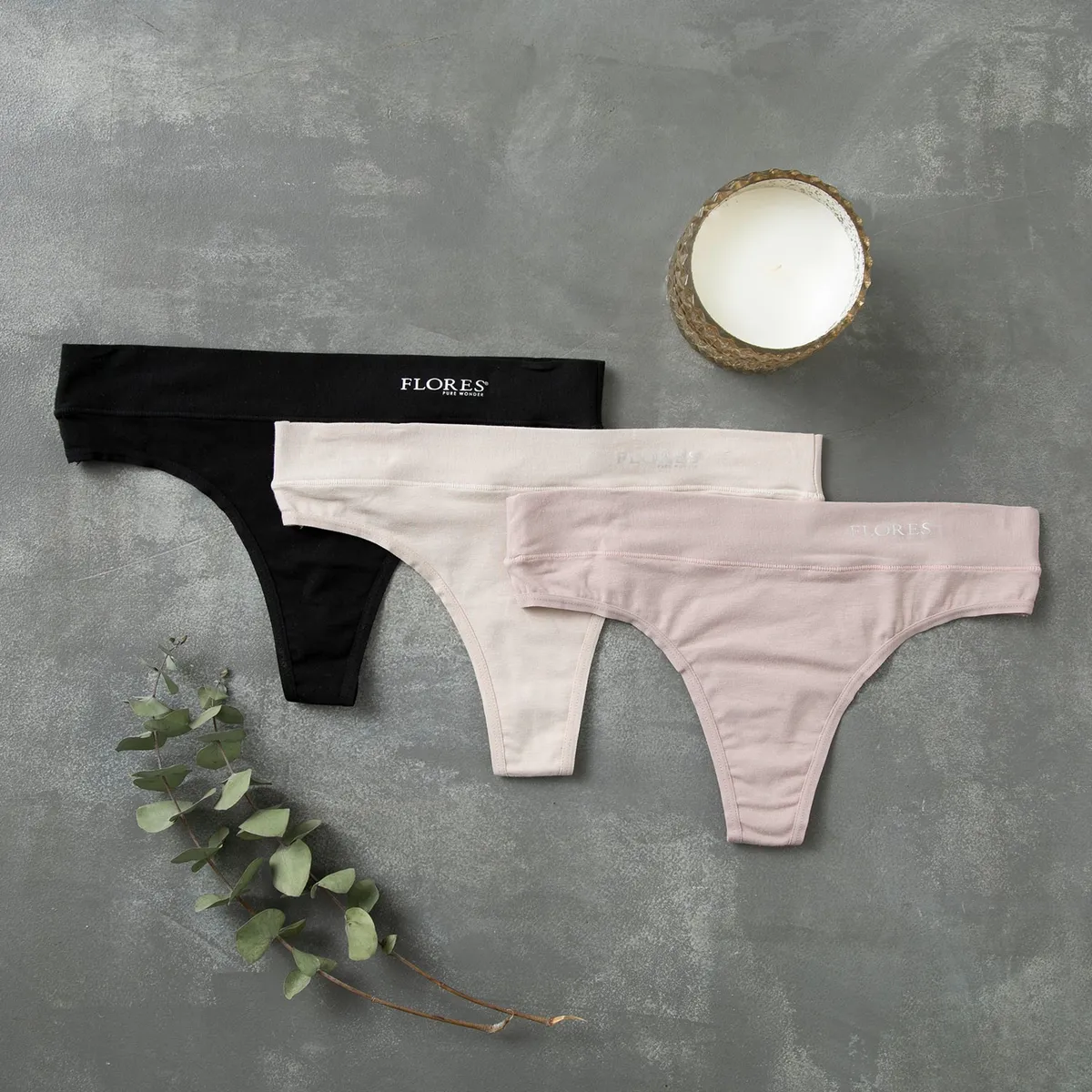 FLORES - Pack 3 Calzones Colaless Mujer Flores