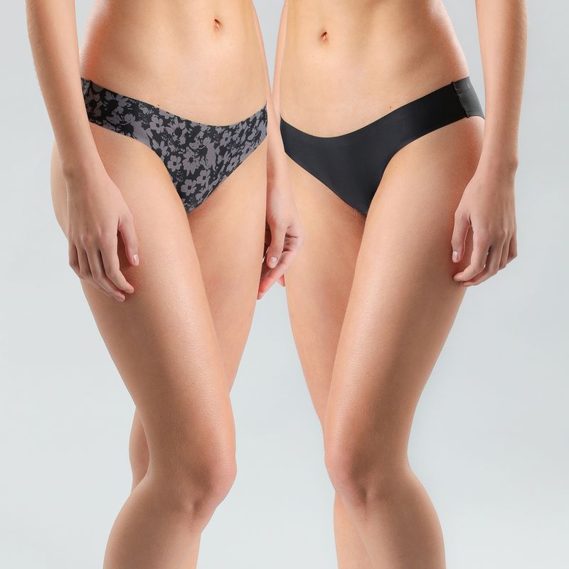 FLORES - Pack De 2 Calzón Bikini Mujer Flores