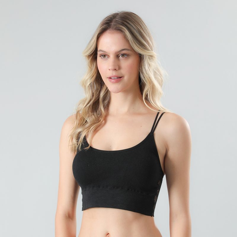 FLORES - Sosten Rib Espalda Encaje Mujer Flores