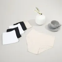 Pack 6 Calzones Alto Algodón Mujer