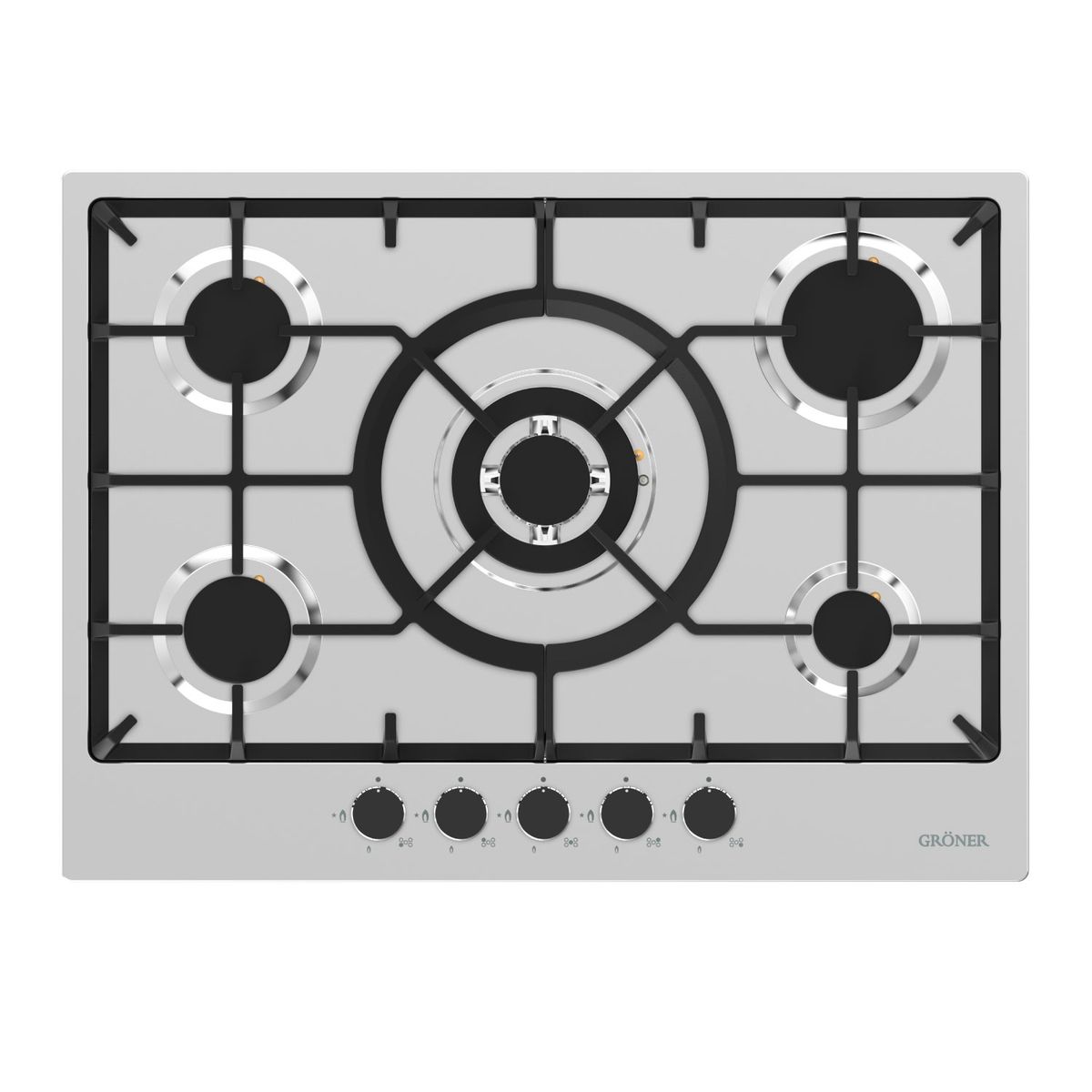GRONER Encimera A Gas Inox 5Q | Falabella Chile