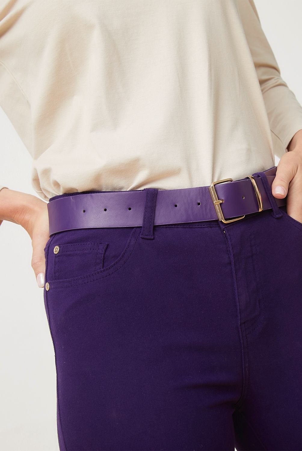S COCCI - Pantalón Flare Tiro Alto Mujer S. Cocci
