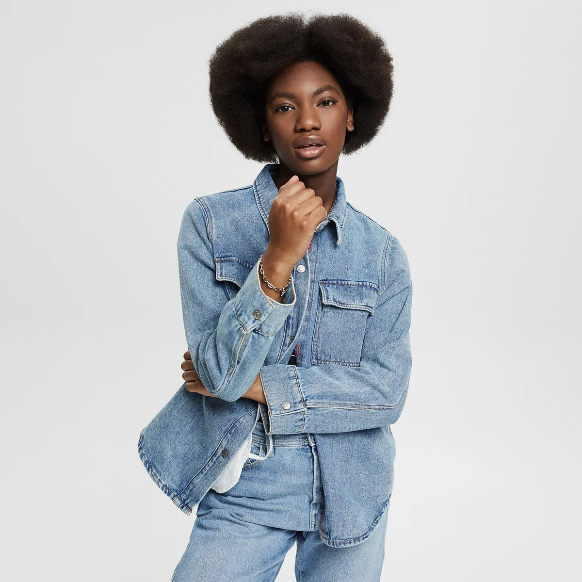 ESPRIT - Esprit Chaqueta de Jeans Mujer