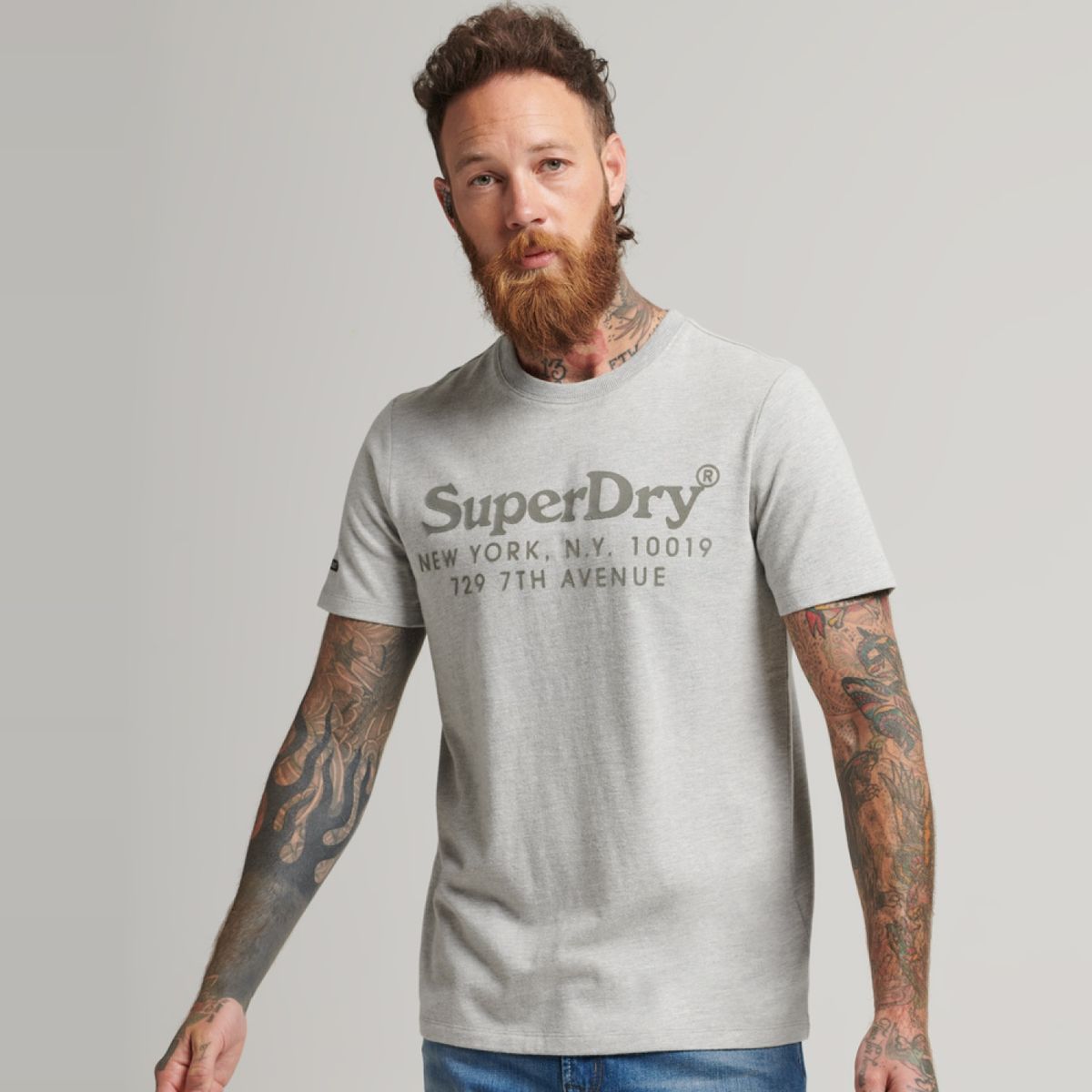 SUPERDRY - Polera Hombre Algodón Superdry