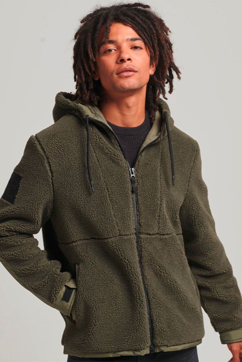 SUPERDRY - Polerón Polar Con Cierre Hombre Superdry