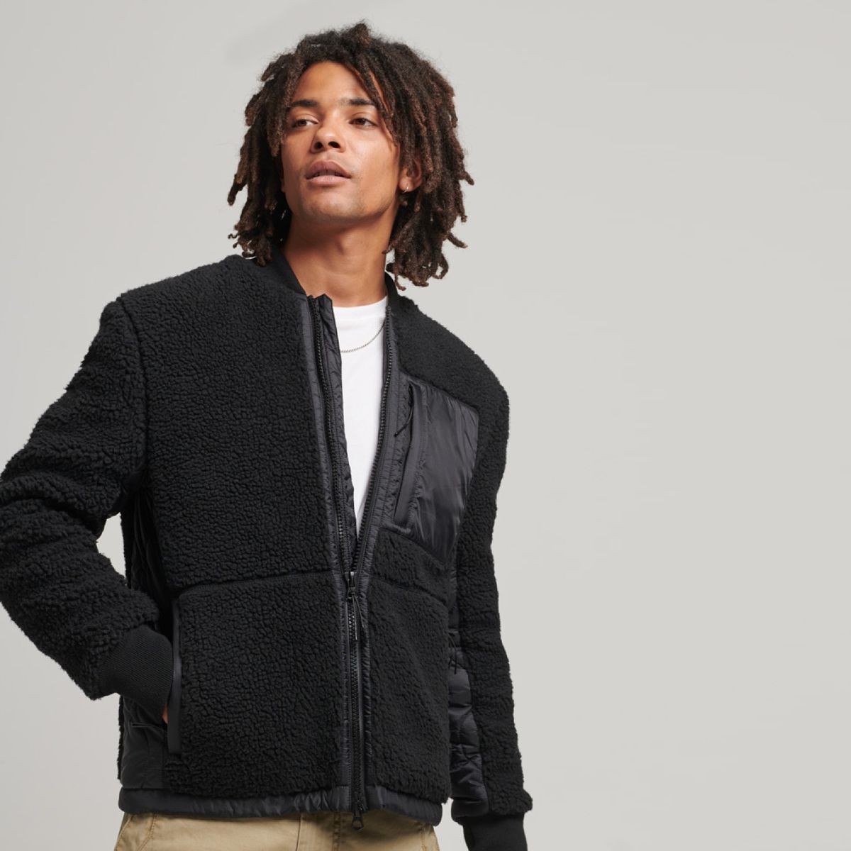 SUPERDRY - Chaqueta Vintage De Polar Con Cremallera Hombre Superdry