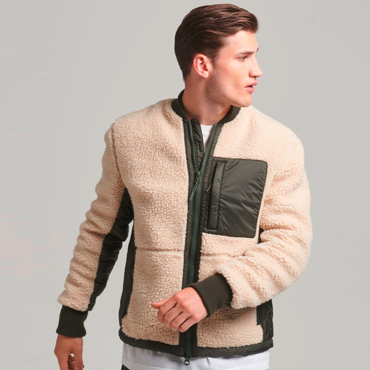 SUPERDRY - Chaqueta Vintage De Polar Con Cremallera Hombre Superdry