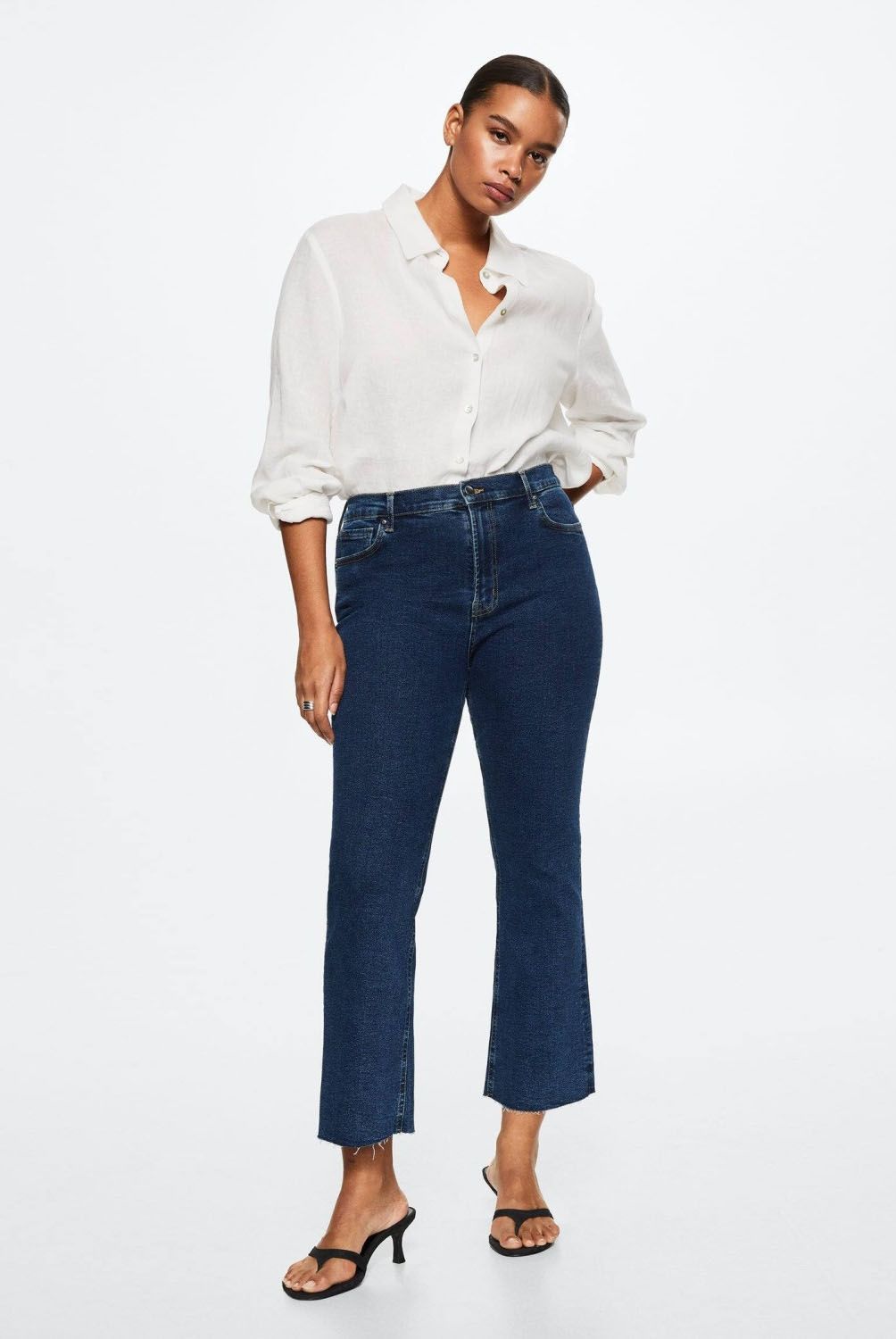 MANGO - Jeans Flare Sienna Tiro Alto Mujer Mango