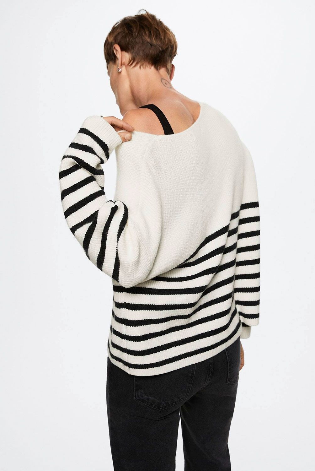 MANGO - Mango Sweater Rayas Oversize Boop Mujer