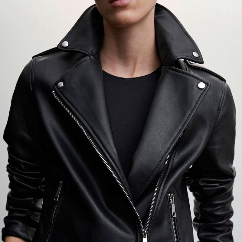 MANGO Mango Chaqueta Biker Efecto Piel Liz Mujer