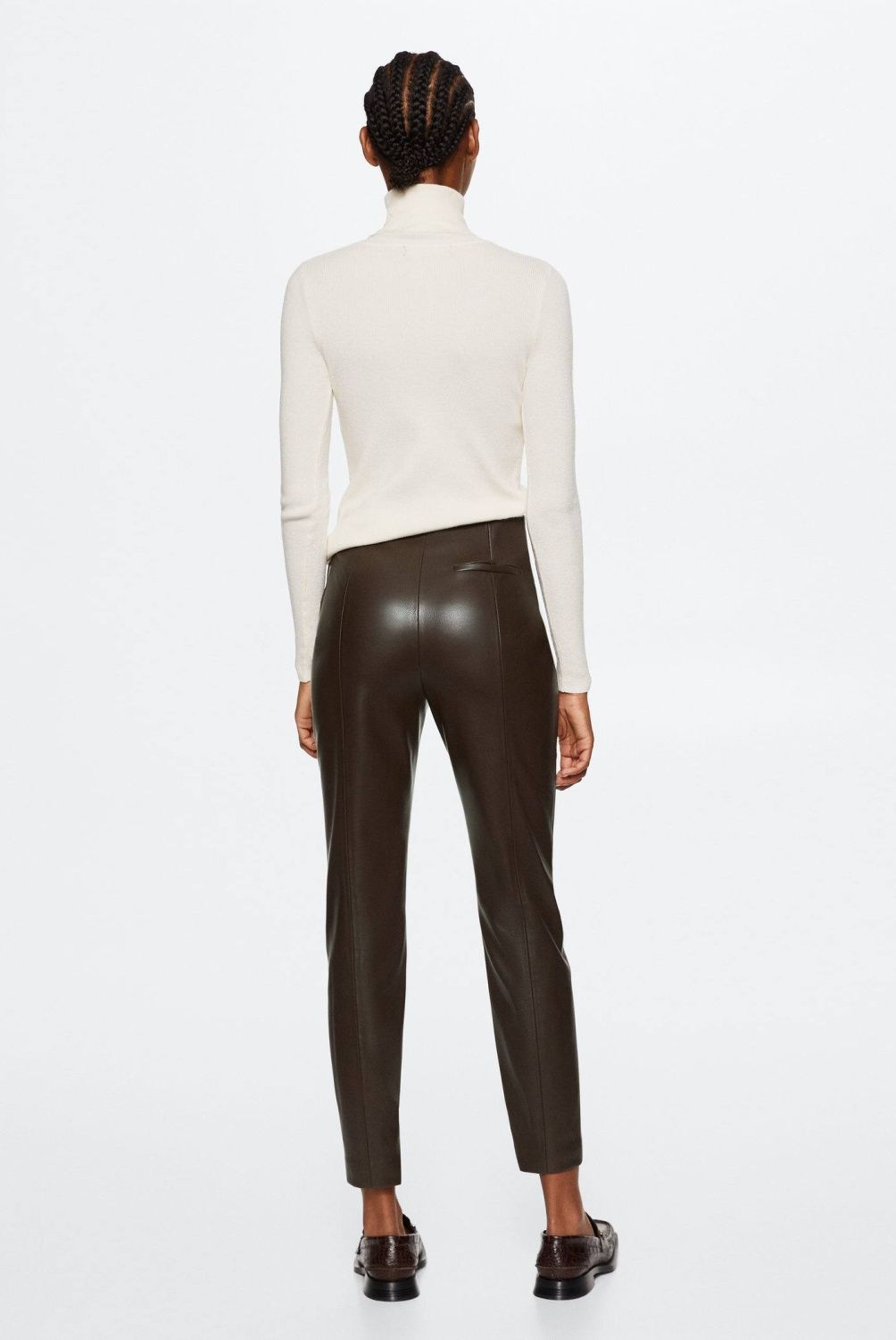MANGO - Mango Leggings Efecto Piel Aberturas London Mujer