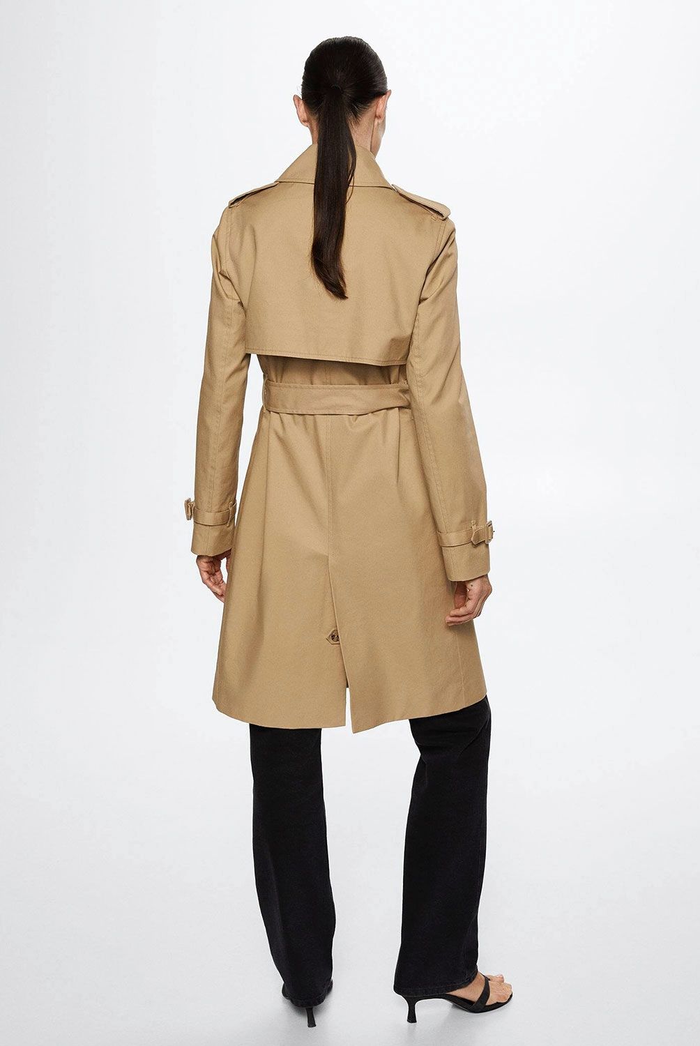 MANGO - Mango Trench Clásico Algodón Polana Mujer
