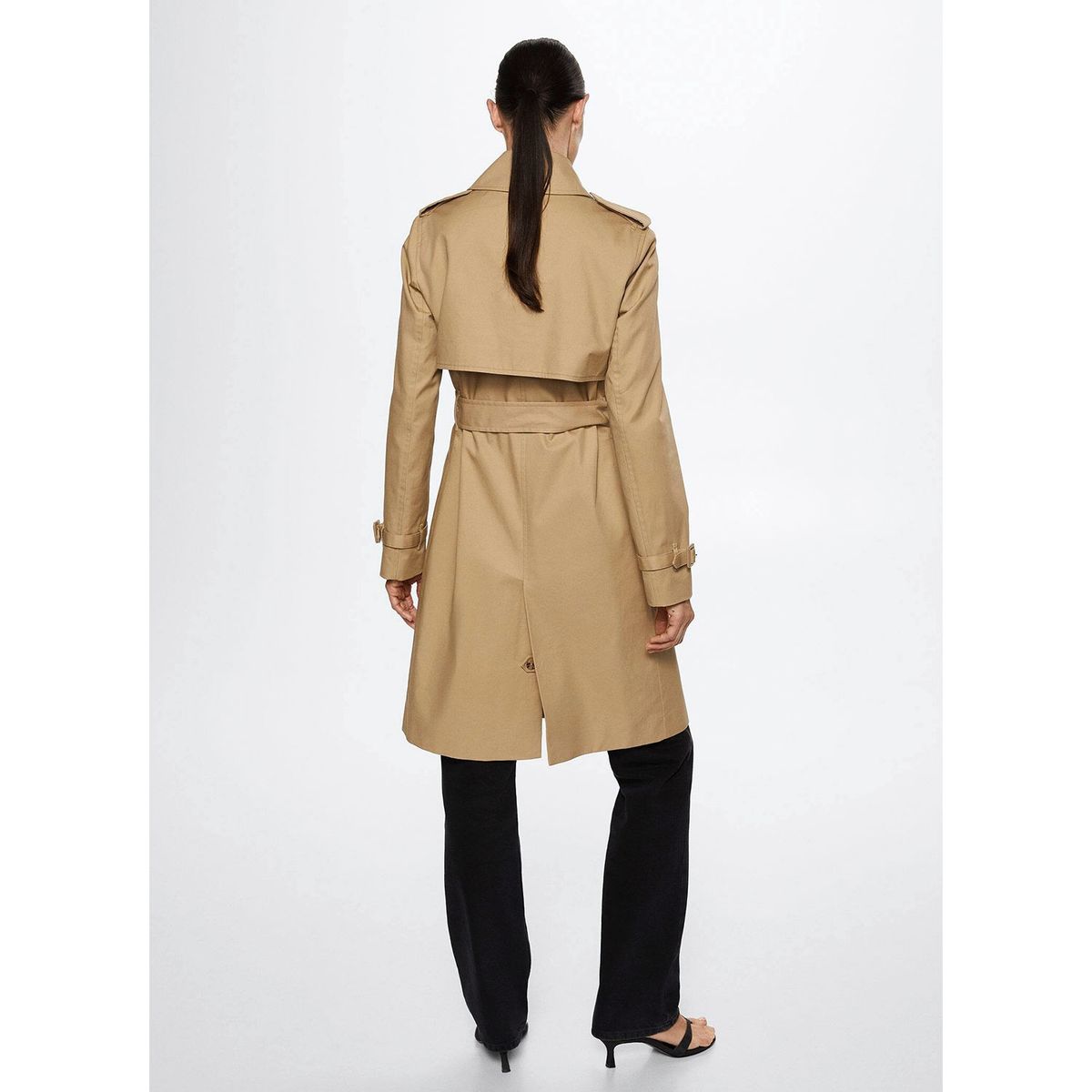 MANGO - Mango Trench Clásico Algodón Polana Mujer