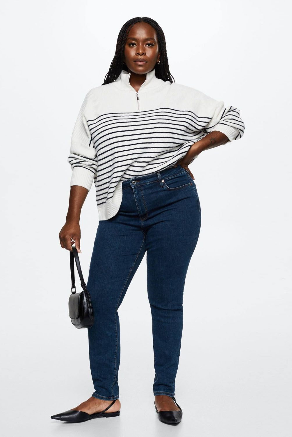 MANGO - Jeans Skinny Anne Tiro Alto Mujer Mango
