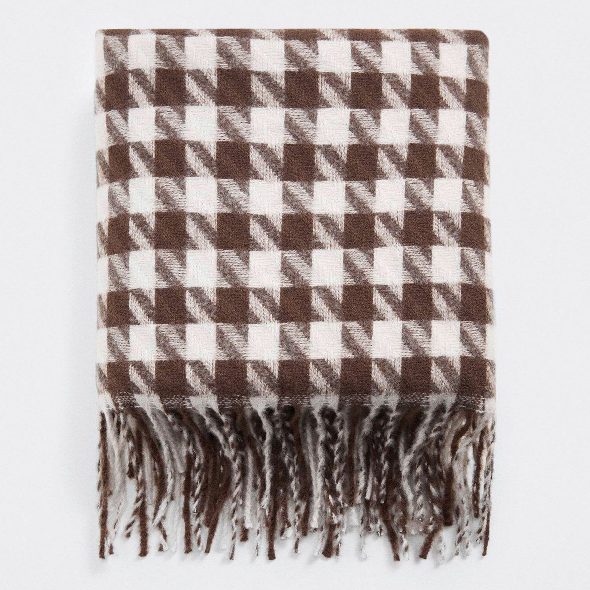 MANGO - Mango Bufanda Pata De Gallo Galo Mujer