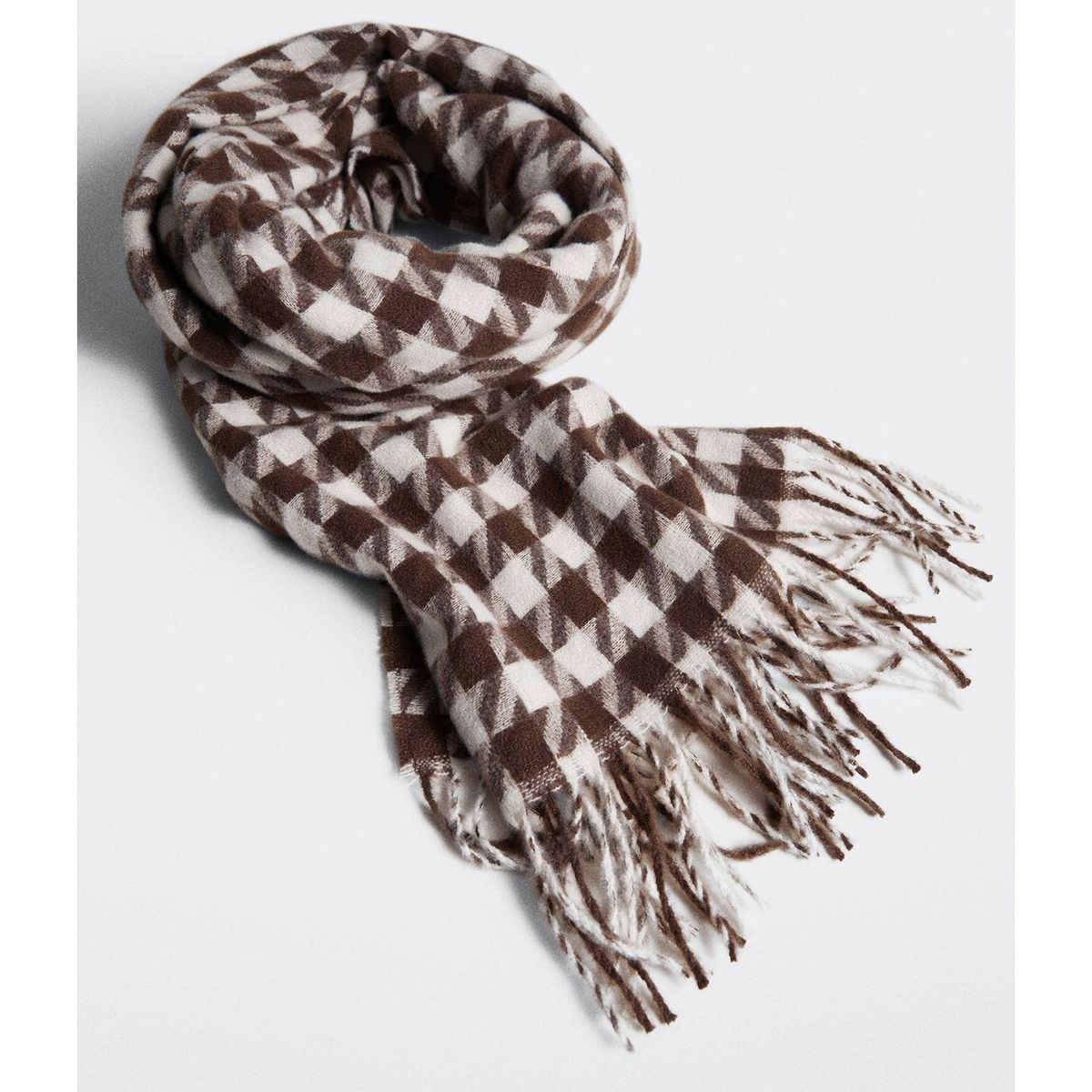 MANGO - Mango Bufanda Pata De Gallo Galo Mujer