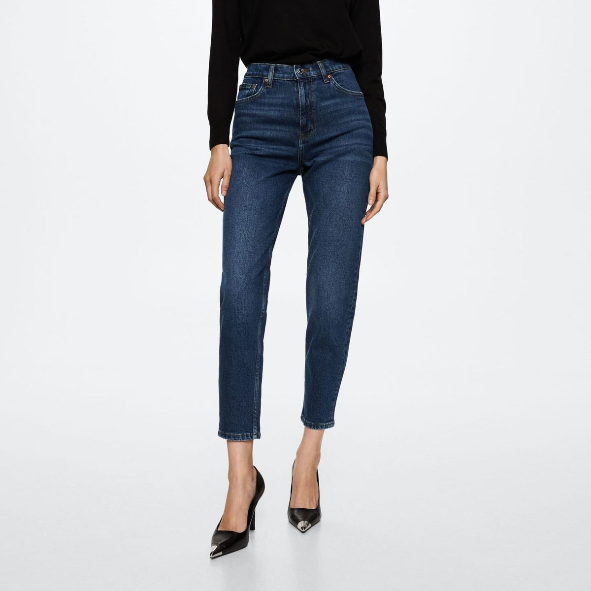 MANGO - Jeans Mom Newmom Tiro Alto Mujer Mango