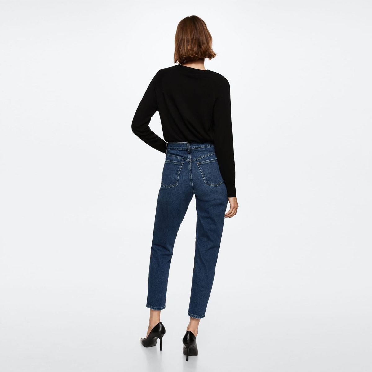 MANGO - Jeans Mom Newmom Tiro Alto Mujer Mango