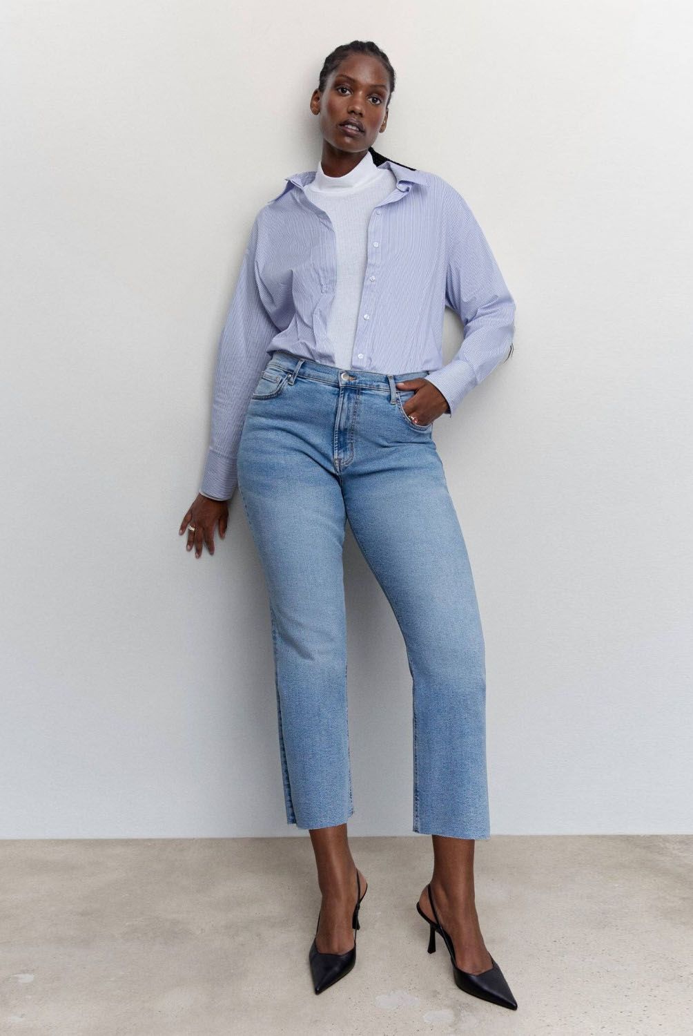 MANGO - Jeans Flare Sienna Tiro Alto Mujer Mango
