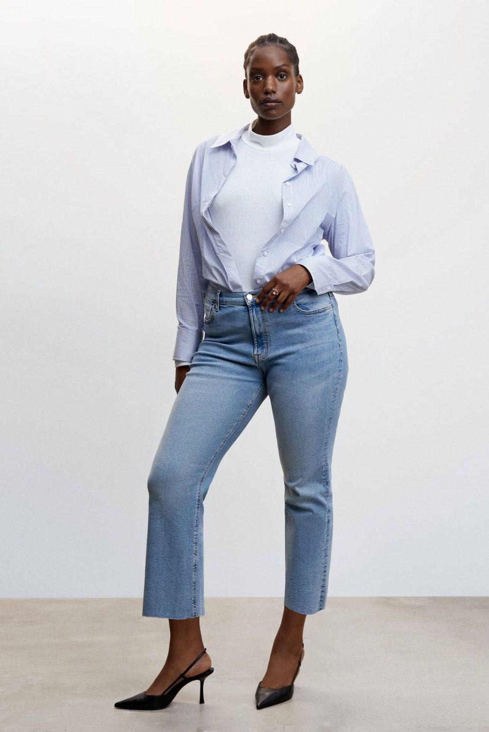 MANGO - Jeans Flare Sienna Tiro Alto Mujer Mango