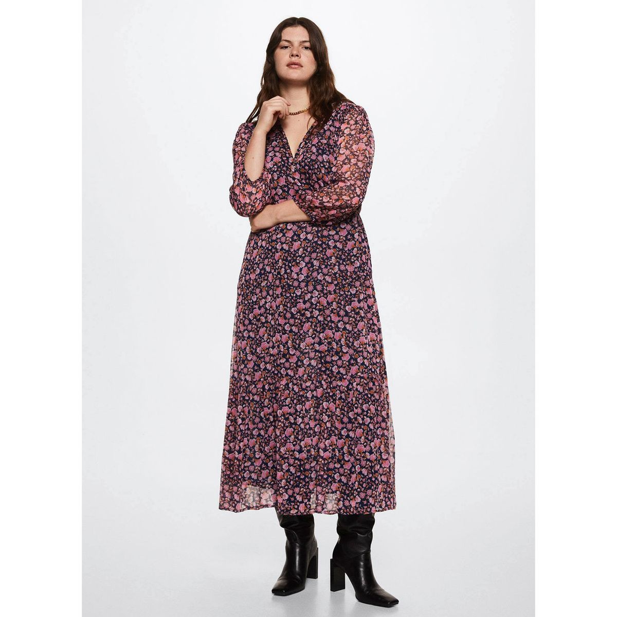 MANGO - Mango Vestido Estampado Floral Lesly Mujer