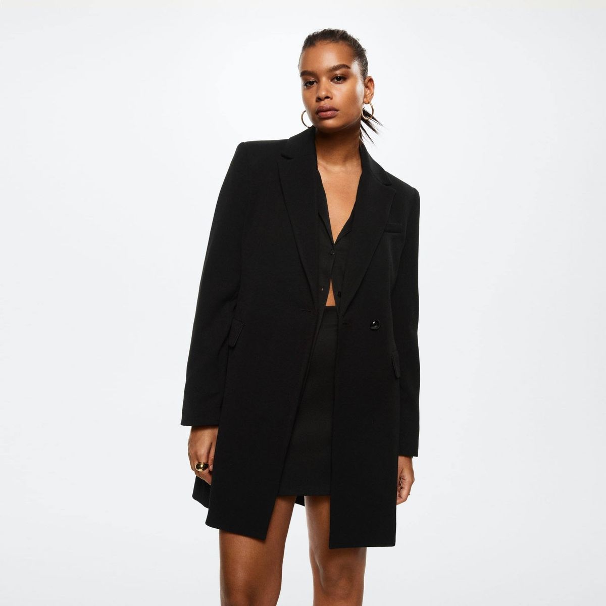 MANGO - Mango Abrigo Largo Cruzado Entallado Sugus Mujer