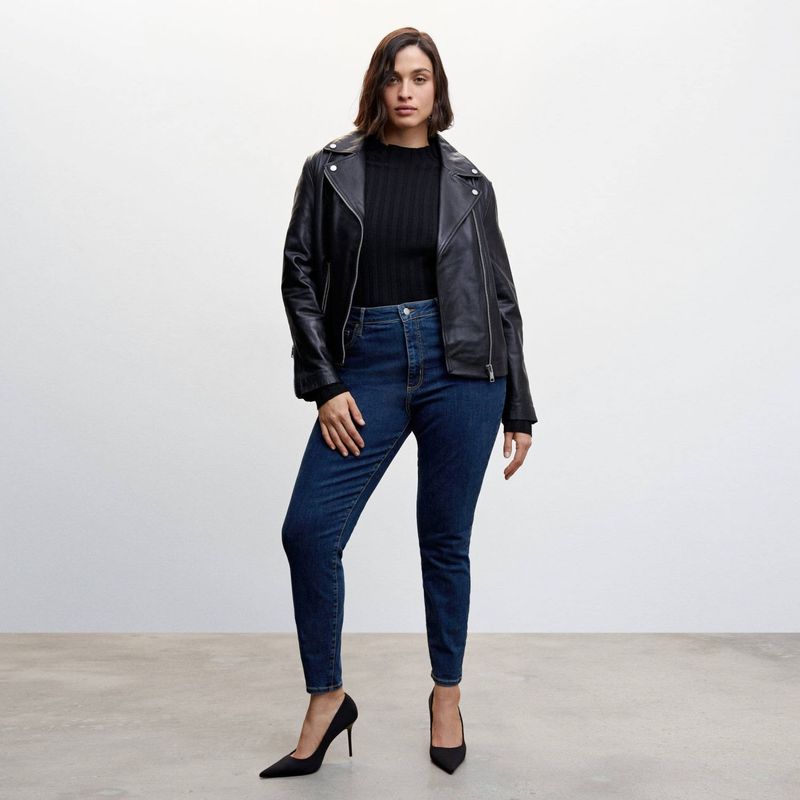 MANGO - Jeans Skinny Anne Tiro Alto Mujer Mango