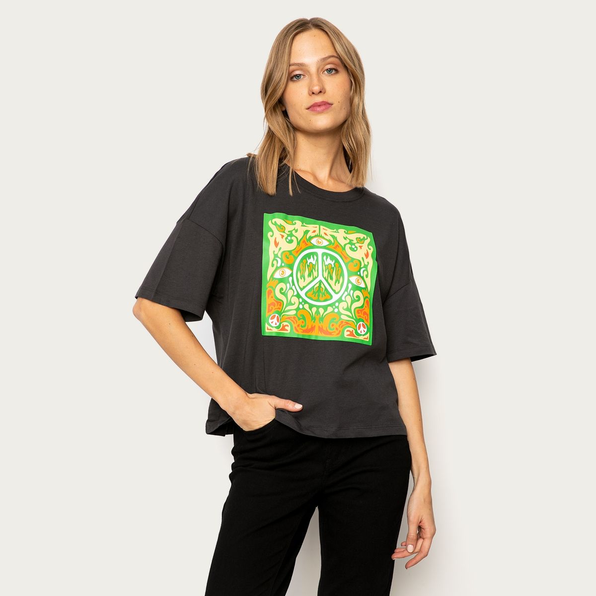 ONLY - Polera Algodón Manga Corta Mujer Only