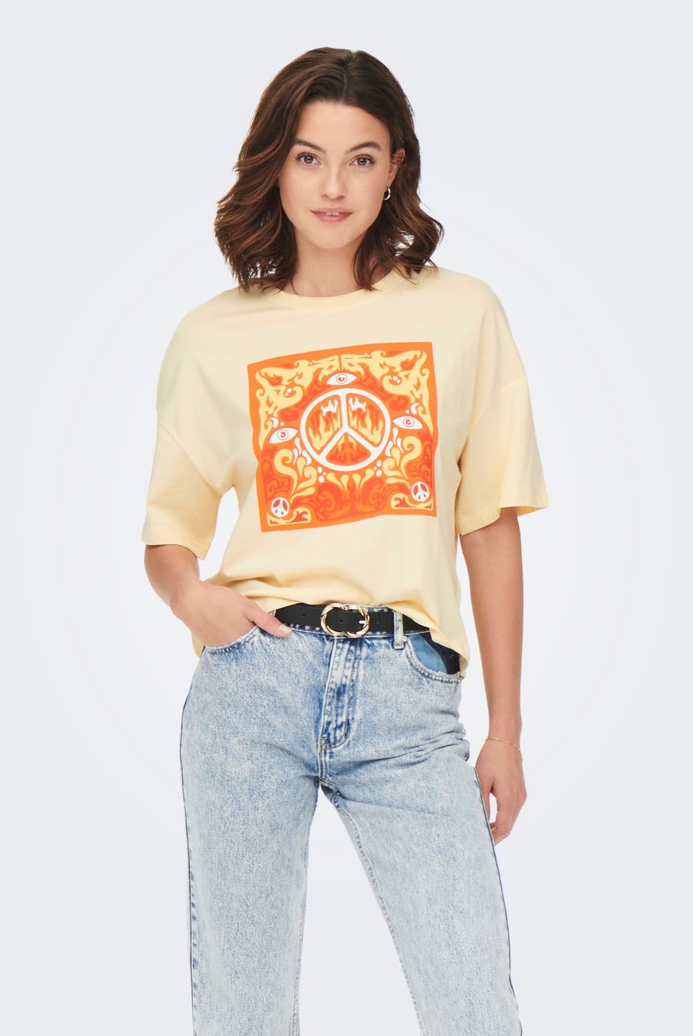 ONLY - Polera Algodón Manga Corta Mujer Only