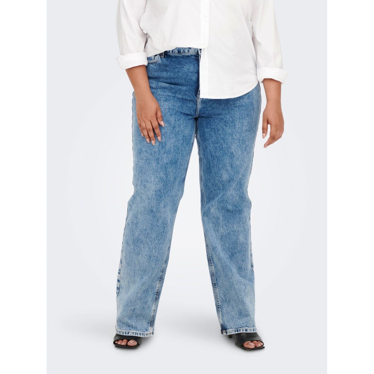 ONLY - Jeans Wide Leg Tiro Alto Algodón Mujer Only