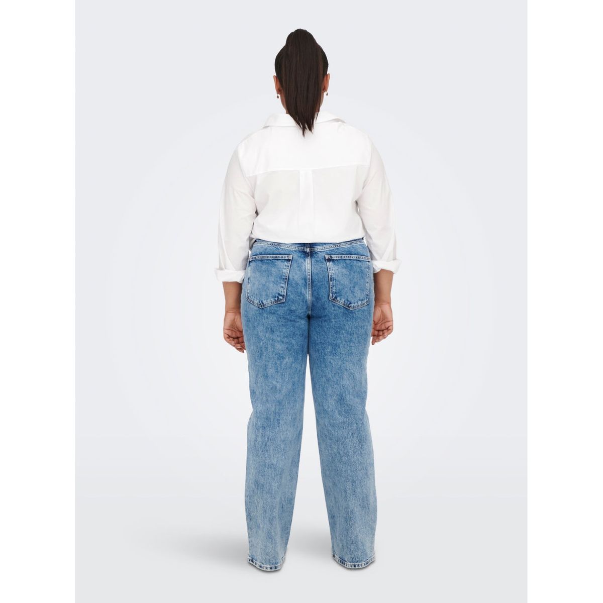 ONLY - Jeans Wide Leg Tiro Alto Algodón Mujer Only