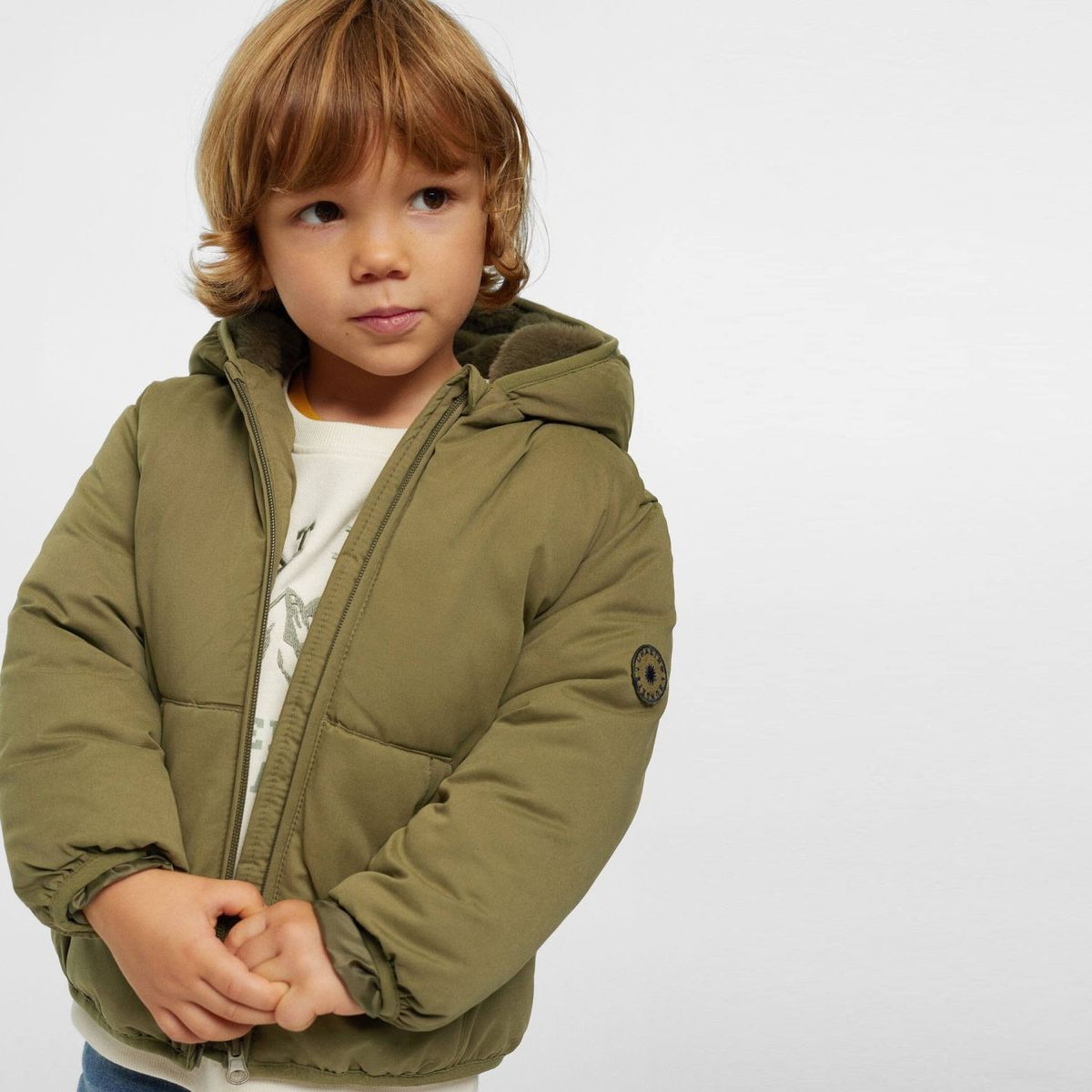 MANGO KIDS - Mango Kids Parka Acolchada Capucha Chiporro