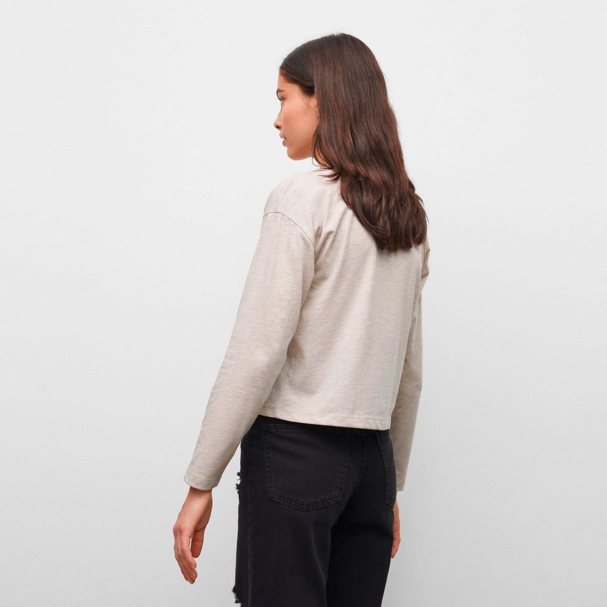 MANGO TEEN - Polera Manga Larga Estampada Niña Mango Teen