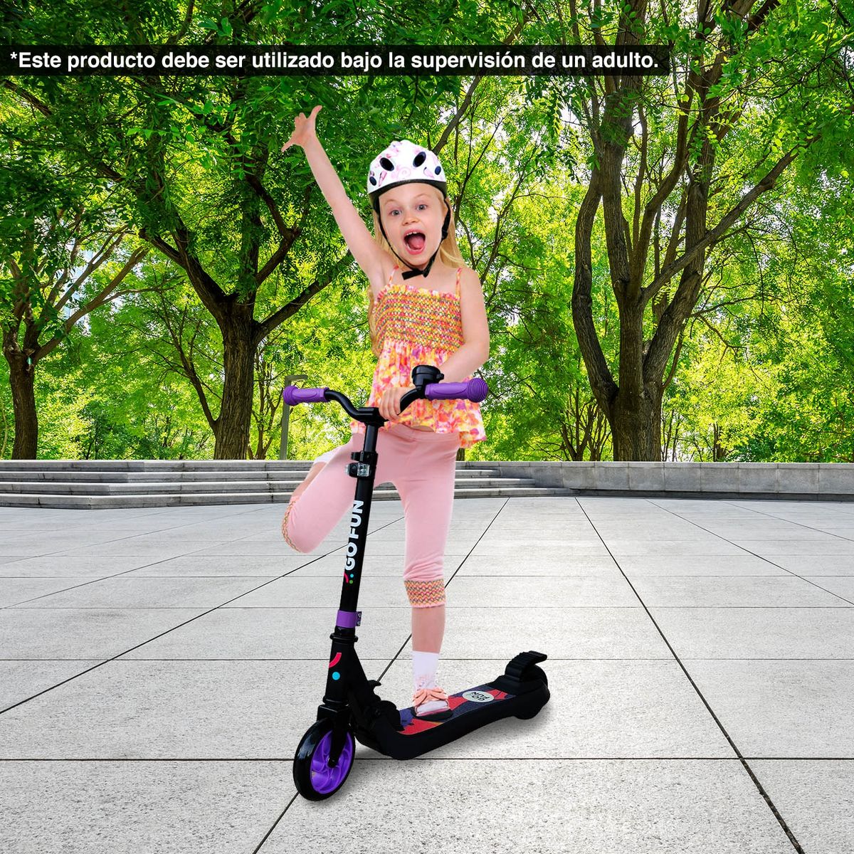 GO FUN - Scooter Eléctrico Plegable 10 Km/H Go Fun Violeta