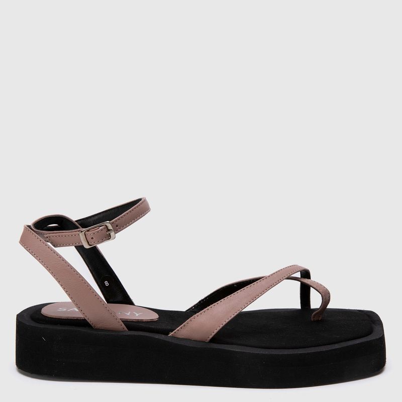 RICKY SARKANY - Sandalia Mujer Cuero Rosado Ricky Sarkany