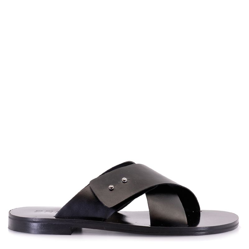 RICKY SARKANY - Ricky Sarkany Sandalia Mujer Cuero Negro