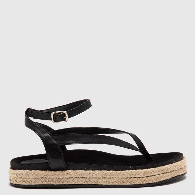 RICKY SARKANY - Sandalia Mujer Cuero Negro Ricky Sarkany