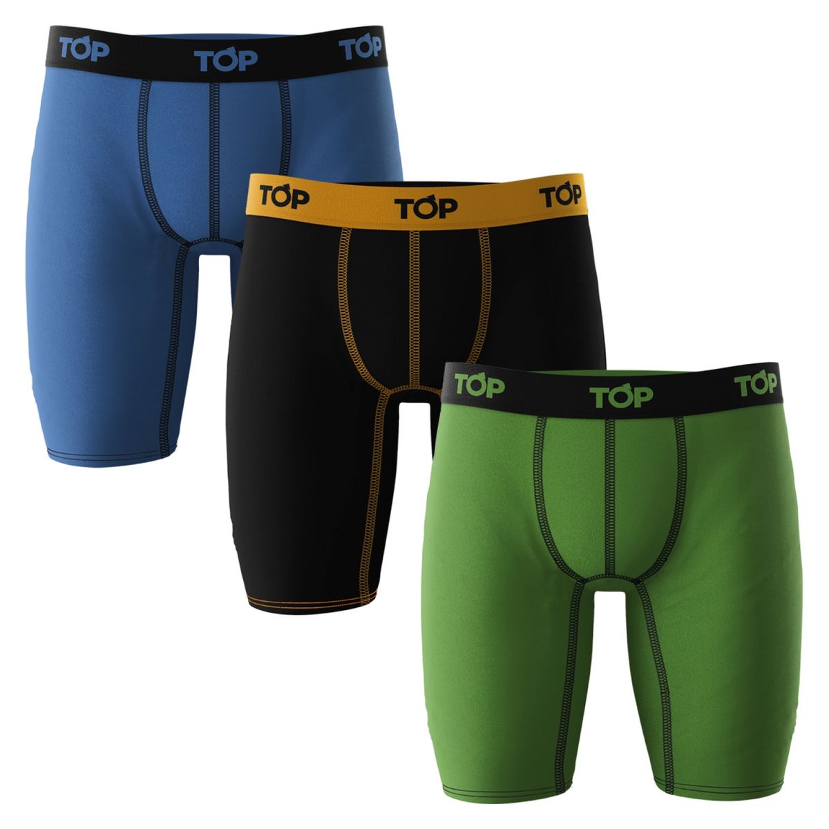 TOP - Pack de 3 Bóxer Largos Algodón Hombre Top