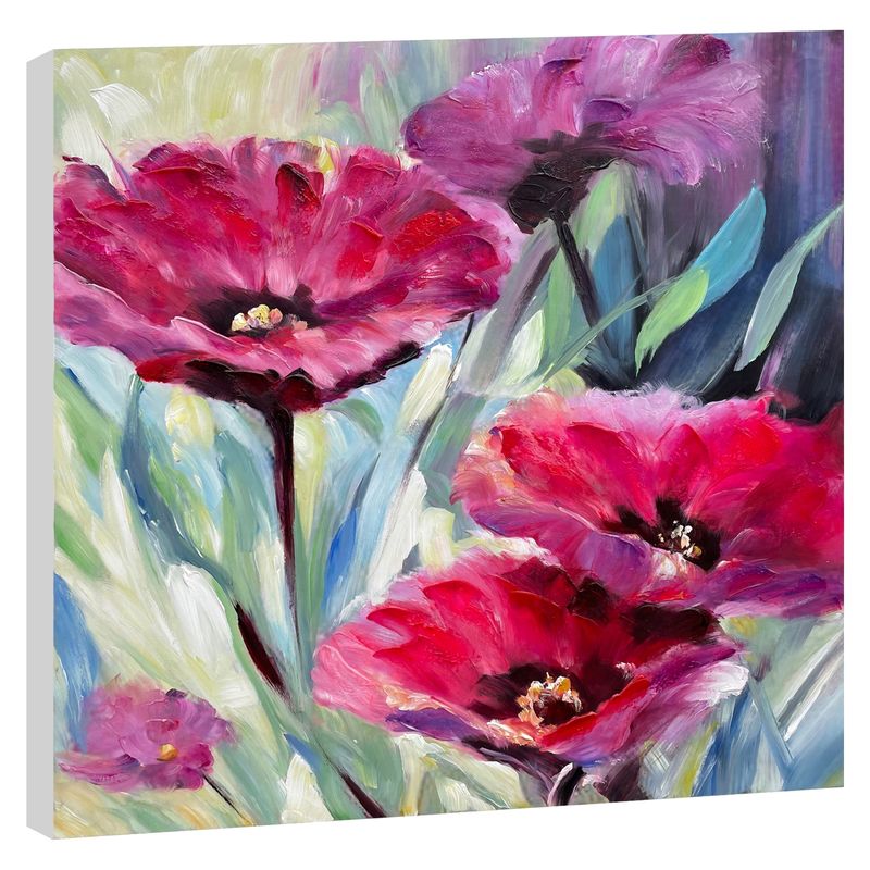 RONDA - Cuadros Óleo Flores Fucsia 70X70 Cm Ronda