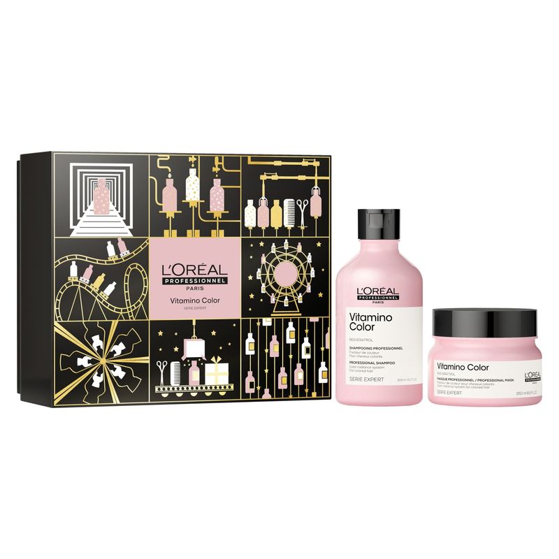 LOREAL PROFESSIONNEL - Set Duo Cuidado del Color Vitamino Color Shampoo 300ml + Máscara 250ml  Loreal Professionnel