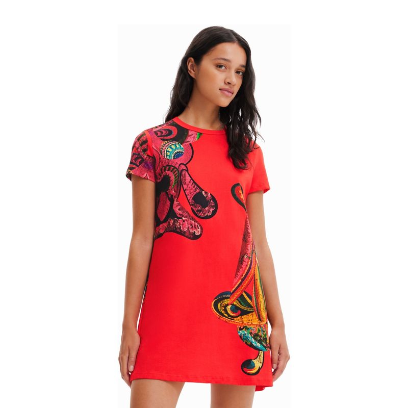 DESIGUAL - Desigual Vestido Corto Manga Corta Mujer