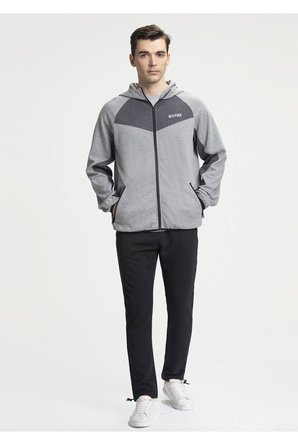 FASHION'S PARK - Poleron Tec Deportivo Hombre Gris Ii