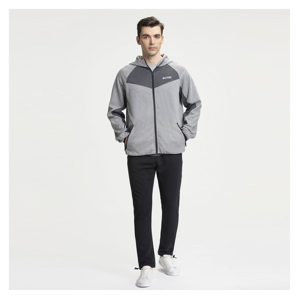 FASHION'S PARK - Poleron Tec Deportivo Hombre Gris Ii