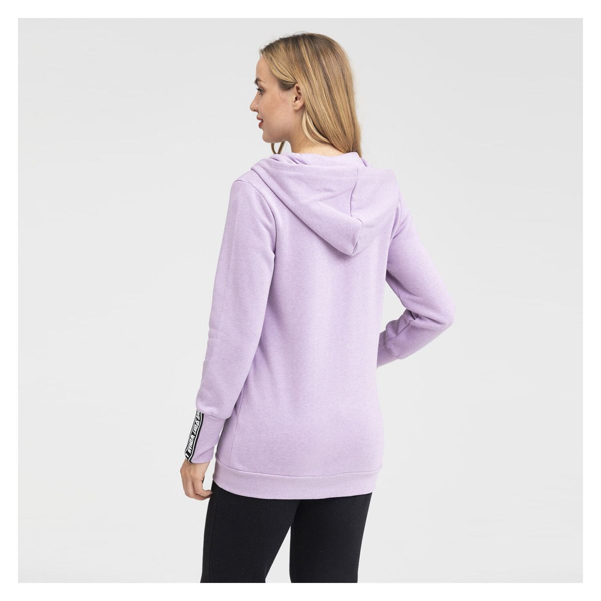 FASHION'S PARK - Poleron Largo Tape Mujer Lila Melange