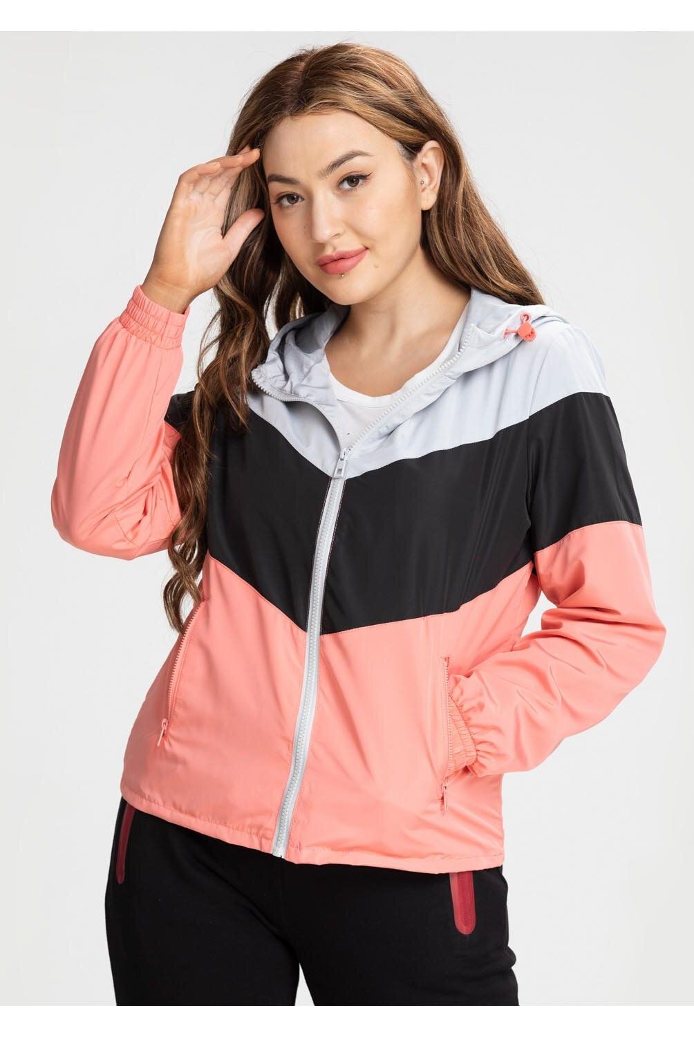 FASHION'S PARK - Chaqueta Cortaviento Tricolor Mujer Gris